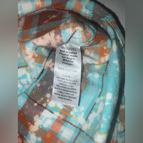 Angry Minnow Womens S Flannel Shirt Teal Life Can Be Amazing Right Kind Weird - Picture 9 of 9
